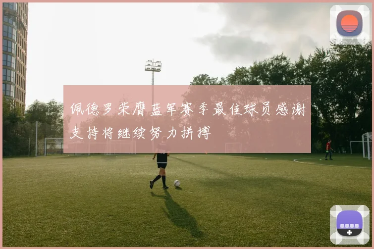 佩德罗荣膺蓝军赛季最佳球员感谢支持将继续努力拼搏